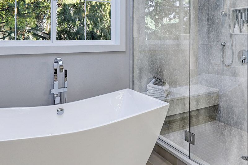 Antes de la restauración de cancel de baño